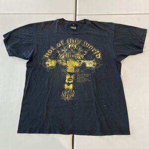 Vtg Y2K Not Of This World Jesus Shirt XL Christian Affliction Cross Crown Lion